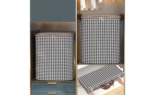 Image of $18.99 for a Houndstooth Foldable Storage Box (a $29.84 Value)