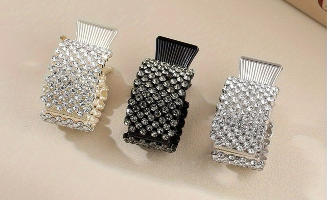 Image of $16.99 for a 3-Piece Rhinestone Hair Claw Clip Set (a $29.95 Value)