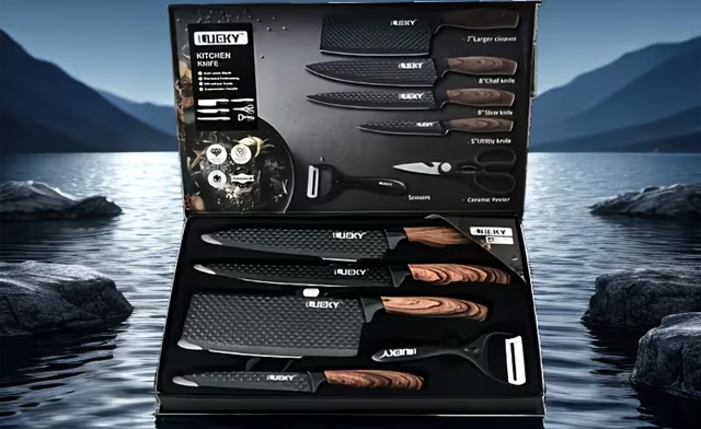 Image of $34.99 for a 6-Piece Stainless Steel Kitchen Knife Set (a $54.99 Value)