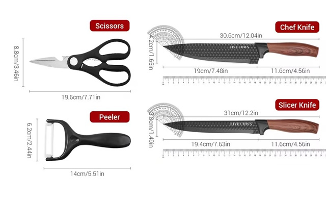 Image of $34.99 for a 6-Piece Stainless Steel Kitchen Knife Set (a $54.99 Value)