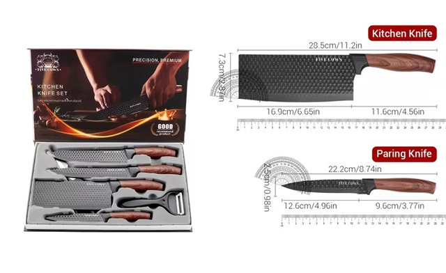 Image of $34.99 for a 6-Piece Stainless Steel Kitchen Knife Set (a $54.99 Value)