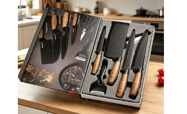 Image of $34.99 for a 6-Piece Stainless Steel Kitchen Knife Set (a $54.99 Value)