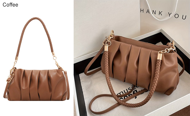 Image of $29.95 for a Women’s Pleated Shoulder Bag (a $59.99 Value)