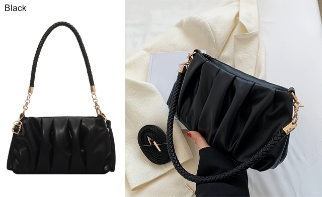 Image of $29.95 for a Women’s Pleated Shoulder Bag (a $59.99 Value)