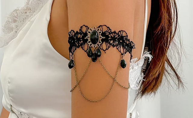 Image of $13.99 for a Floral Lace Arm Chain (a $22.84 Value)