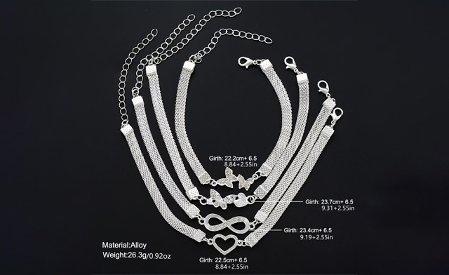 Image of $12.95 for a 4-Piece Ankle Bracelet Set (a $19.99 Value)
