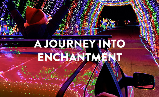 A Journey Into Enchantment drive-thru holiday light show in Ajax