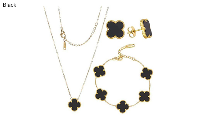 Image of $23.95 for a 4-Leaf Clover 4-Piece Jewelry Set (a $49.99 Value)