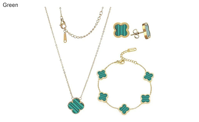 Image of $23.95 for a 4-Leaf Clover 4-Piece Jewelry Set (a $49.99 Value)