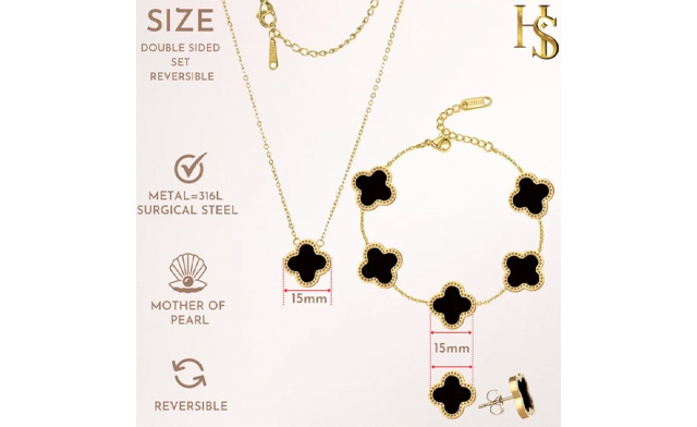 Image of $23.95 for a 4-Leaf Clover 4-Piece Jewelry Set (a $49.99 Value)