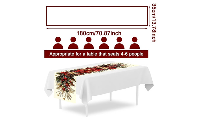 Image of $17.99 for a Christmas Table Runner (a $24.99 Value)