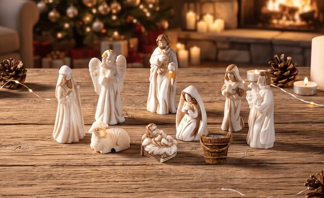 Image of $14.99 for a Miniature Nativity Scene Set (a $23.99 Value)