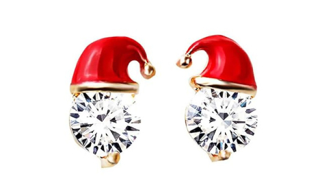 $14.99 for Christmas Santa Stud Earrings (a $29.99 Value)
