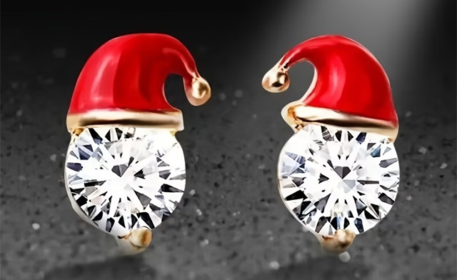 Image of $14.99 for Christmas Santa Stud Earrings (a $29.99 Value)