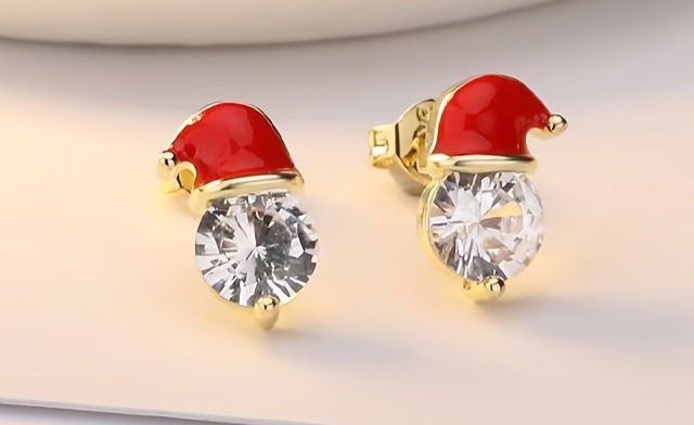Image of $14.99 for Christmas Santa Stud Earrings (a $29.99 Value)