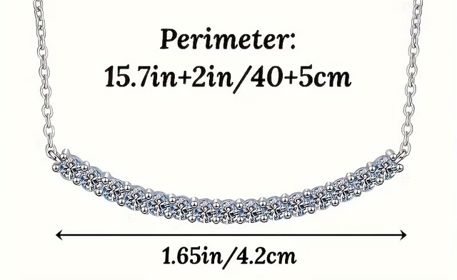 Image of $29.95 for a Sterling Silver Moissanite Smile Necklace (an $84.95 Value)