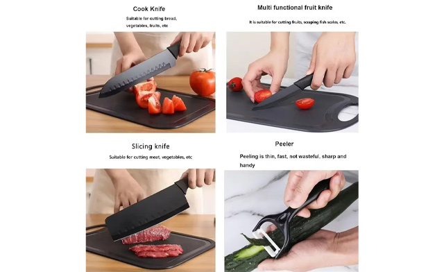 Image of $22.95 for a 5-Piece Kitchen Knife Set with Cutting Board (a $44.95 Value)