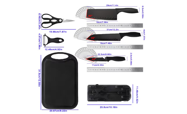 Image of $22.95 for a 5-Piece Kitchen Knife Set with Cutting Board (a $44.95 Value)