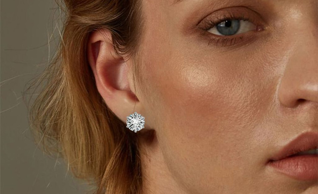 Image of $79.95 for Moissanite 3-Prong Stud Earrings (a $176.99 Value)
