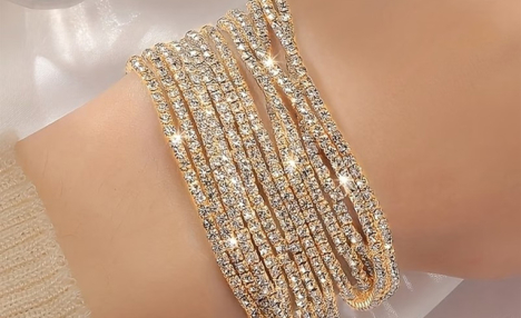 $15.95 for a 12-Piece Rhinestone Stretch Bracelet Set (a $24.95 Value)