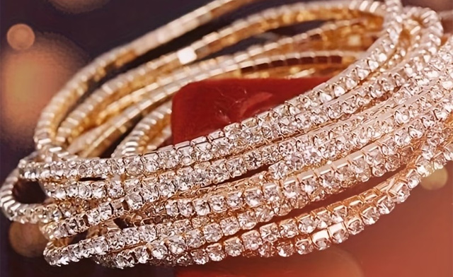 Image of $15.95 for a 12-Piece Rhinestone Stretch Bracelet Set (a $24.95 Value)