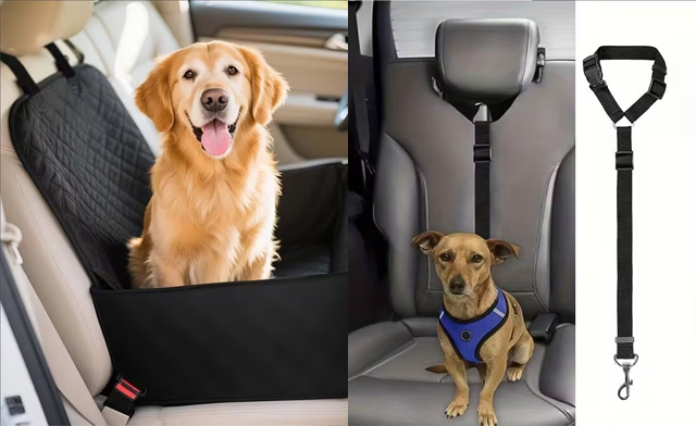 Image of $39.95 for a 2-Piece Pet Car Seat and Safety Belt Set (a $73.99 Value)