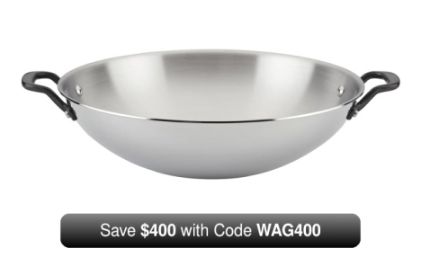 KitchenAid 5-Ply Clad Stainless Steel Wok with Code WAG400