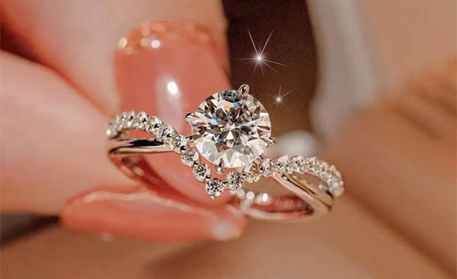 Image of $49.99 for a Moissanite 925 Sterling Silver Ring (a $99.99 Value)
