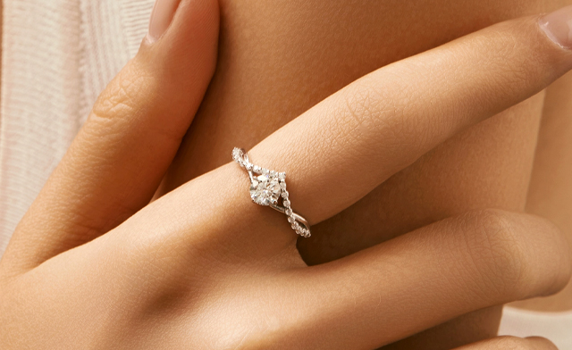 Image of $49.99 for a Moissanite 925 Sterling Silver Ring (a $99.99 Value)
