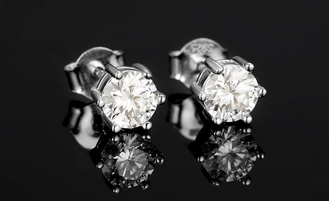 Image of $24.99 for Moissanite Stud Earrings (a $67 Value)