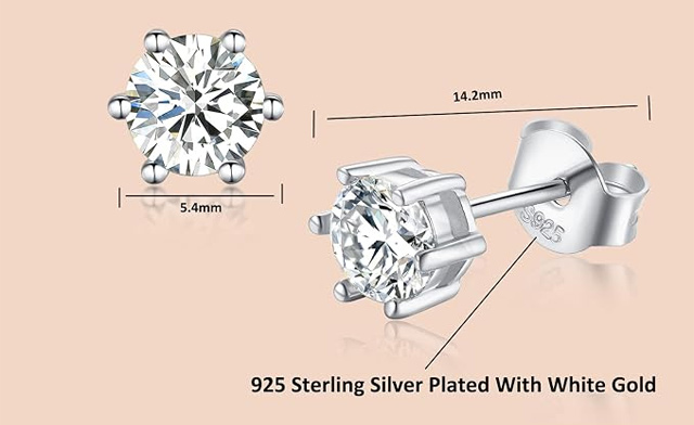 Image of $24.99 for Moissanite Stud Earrings (a $67 Value)