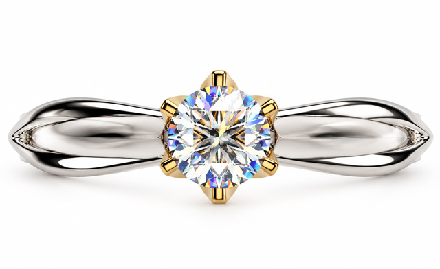 Image of $19.99 for a Moissanite Ring with 18K Gold-Plated Accents (an $84.39 Value)