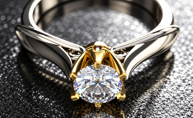 Image of $19.99 for a Moissanite Ring with 18K Gold-Plated Accents (an $84.39 Value)