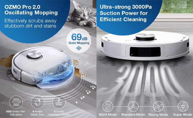 Image of $294.99 for an ECOVACS DEEBOT TEO+ Robot Vacuum (a $648.55 Value)