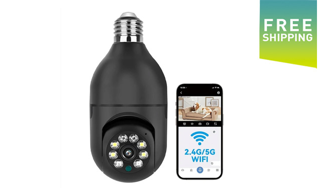Image of $29.99 for a 2K Light Bulb Security Camera (a $39.99 Value)