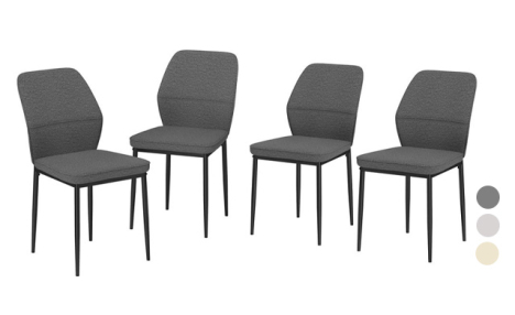 $89.99 for a GOLDFAN Set of 4 Fabric Dining Chairs (a $149.99 Value)