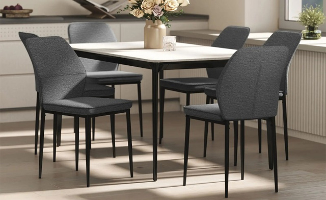 Image of $89.99 for a GOLDFAN Set of 4 Fabric Dining Chairs (a $149.99 Value)