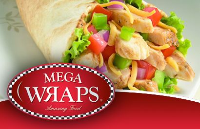 Image of $5 for $10 Worth of Food & Drink at Mega Wraps - Choose from 4 Locations