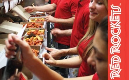Image of $15 for 2 lbs of Wings, Large Fries, Coleslaw, Veggies, Dip and 2 Cans of Pop from Red Rockets Wings and Ribs (a $30 Value)
