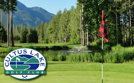 Image of $36.50 for 18 Holes of a Golf including a Power Cart, Large Bucket of Range Balls and $10 Food Voucher for the Clubhouse at Cultus Lake Golf Club (a $73 Value)