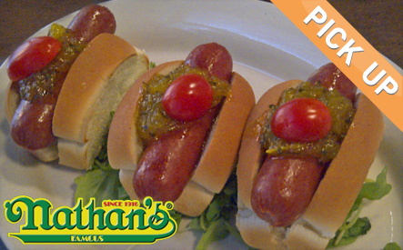 Image of $29.50 for 10 lbs of Nathan's Famous Hot Dog Sliders (a $60 Value)