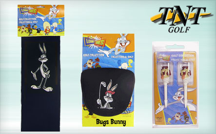 Image of $29 for a Looney Tunes Golf Towel, 2-Pack of Tees and Mallet Putter Head Cover, Plus a Coupon for 50% off at TNT Golf's Online Store ($60 Value) - Includes Shipping