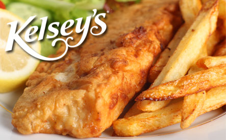 Image of $19 for a Fish and Chips Dinner for 2 including a Four Cheese Spinach Dip Appetizer at Kelsey's on Bayfield St. in Barrie (a $41.97 Value)