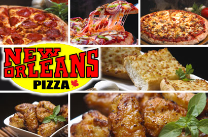 Image of $9 for 2- one Topping Medium Pizzas and an order of Garlic Strips at New Orleans Pizza - Choose from 4 locations