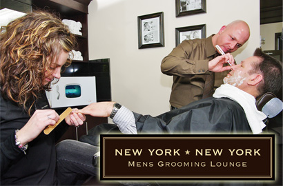 Image of $27 for a Hair Design, Hot Towel Shave, and Hand Treatment at New York New York Mens Grooming Lounge ($65 Value)
