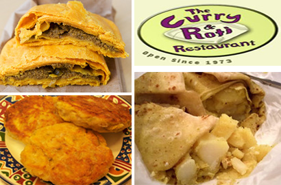 Curry Roti Restaurant $4.50 for a Chicken Roti and Small Appetizer or a Dinner Roti at The ...