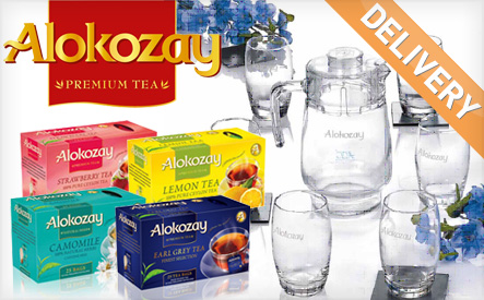 Image of $11.99 for 100 Premium Tea Bags Plus Iced Tea Jug and Glasses from Alokozay (a $29.99 Value)