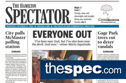 Image of $19 for a 3-Month Weekend Subscription to the Hamilton Spectator (Regularly $47.74)