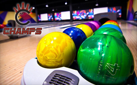 Image of $36 for 2 Hours of Bowling, Including Shoe Rental for Up to 6 People and a $10 Dining Voucher from Champs FEC (a $111 Value)
