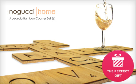 Image of $24 for a 6-Piece Alphabet Bamboo Coaster Set from Joseph Nogucci (a $99 Value)